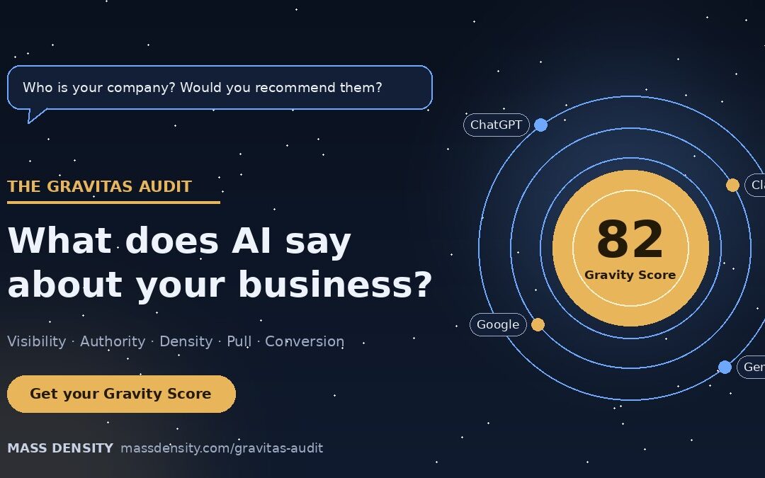 Do You Know What AI Says About Your Business? Why Every Brand Needs a Gravitas Audit